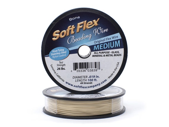 Soft Flex Perlen-Draht Antik-Messing, 0,019 Zoll (0,48mm) Durchmesser, 9 M Spule - Hochflexibel & Knickfest