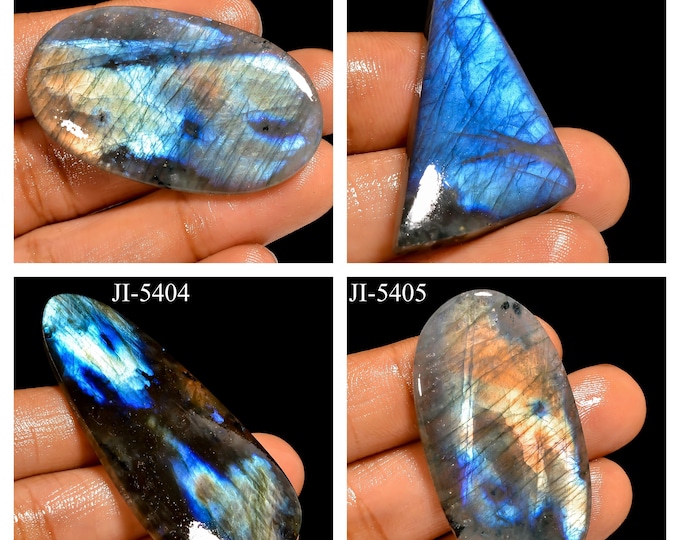 Natural Labradorite Fancy Shape Un-Drilled Smooth Cabochon Single Pieces, Semi-Precious Gemstones For Jewelry Making