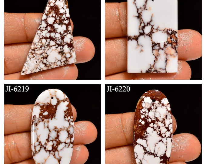 Natural Wild Horse Jasper Fancy Shape Front Drilled Smooth Cabochon Single Pieces, Semi-Precious Gemstones For Jewelry Making