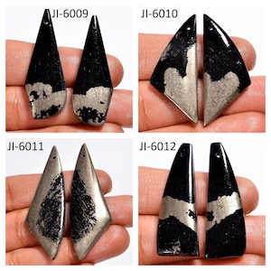 Natural Apache Gold Fancy Shape Front Drilled Smooth Cabochon Matching Pairs, Semi-Precious Gemstones For Jewelry Making