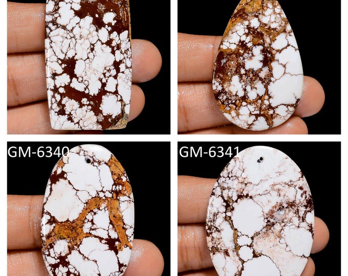 Natural Wild Horse Jasper Fancy Shape Drilled Cabochon Single Pieces, Semi-Precious Gemstones For Jewelry Making
