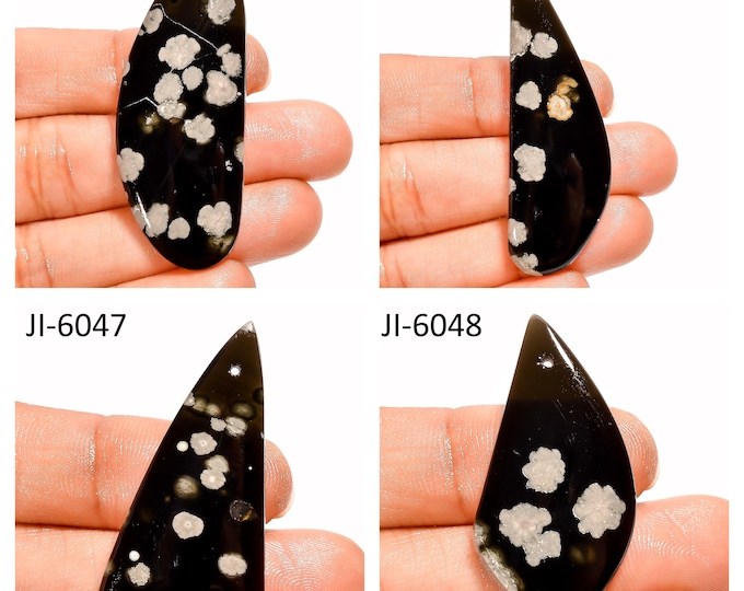 Natural Peanut Obsidian Fancy Shape Front Drilled Smooth Cabochon Single Pieces, Semi-Precious Gemstones For Jewelry Making
