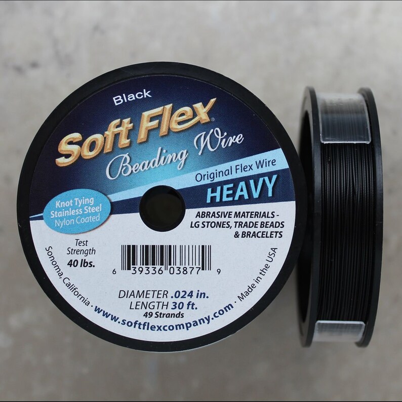 Soft Flex Black Heavy Wire 30 Foot Spool