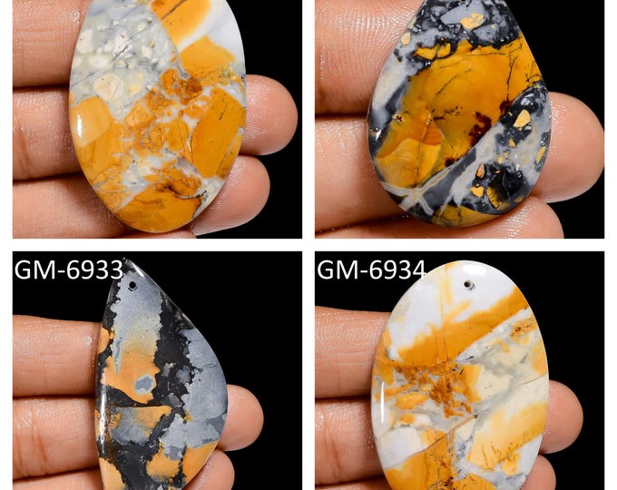 Natural Maligano Jasper Fancy Shape Drilled Cabochon Single Pieces, Semi-Precious Gemstones For Jewelry Making
