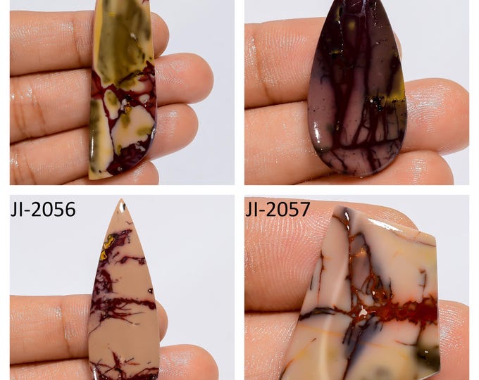 Natural Mookaite Jasper Fancy Shape Un-Drilled Smooth Cabochon Single Pieces, Semi-Precious Gemstones For Jewelry Making