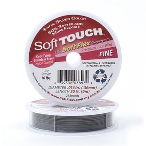 Beadalon Beading Wire Silverose 7 Strand .018 Inch / 30 Feet 