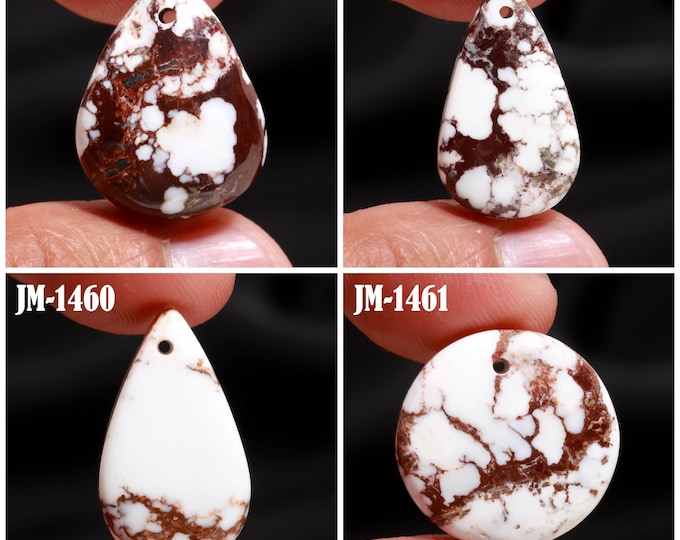 Natural Wild Horse Jasper Fancy Shape Front Drilled Smooth Cabochon Single Pieces, Semi-Precious Gemstones For Jewelry Making