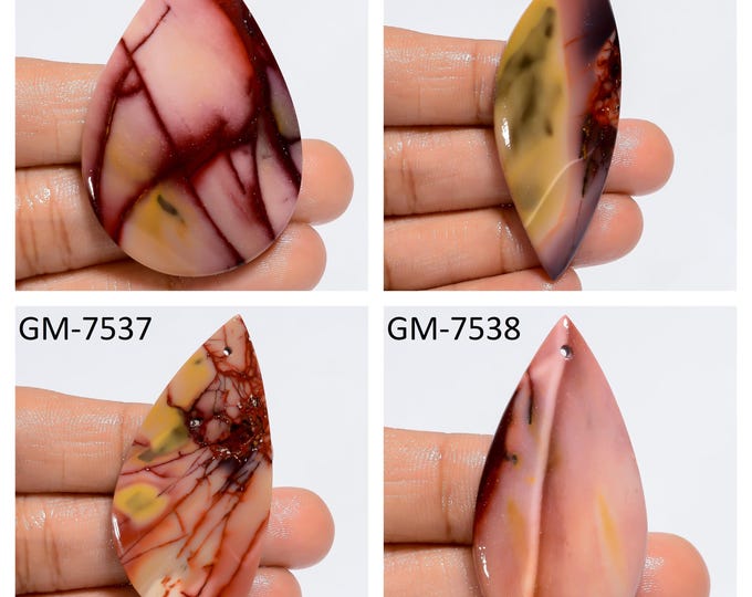 Natural Mookaite Jasper Fancy Shape Drilled Cabochon Single Pieces, Semi-Precious Gemstones For Jewelry Making
