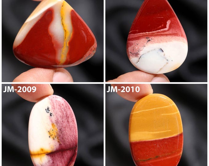 Natural Mookaite Jasper Fancy Shape Un-Drilled Smooth Cabochon Single Pieces, Semi-Precious Gemstones For Jewelry Making