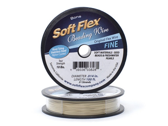 Soft Flex Original .014 100 ft. Satin Steel Beading Wire by Soft Flex