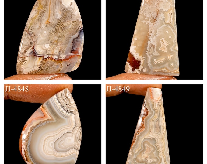 Natural Crazy Lace Agate Fancy Shape Un-Drilled Smooth Cabochon Single Pieces, Semi-Precious Gemstones For Jewelry Making