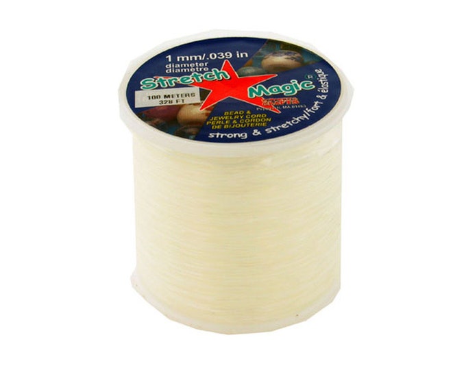Stretch Magic Clear Elastic Cord 1mm, 100 Meter (328 Foot) Spool For Jewelry Making