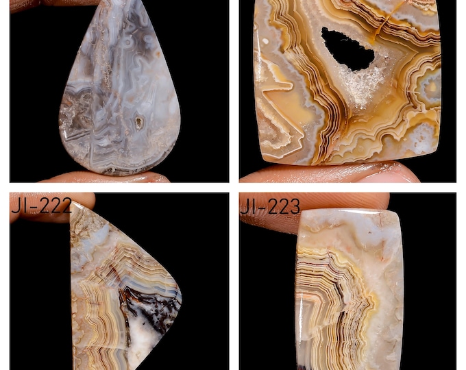 Natural Crazy Lace Agate Fancy Shape Un-Drilled Smooth Cabochon Single Pieces, Semi-Precious Gemstones For Jewelry Making