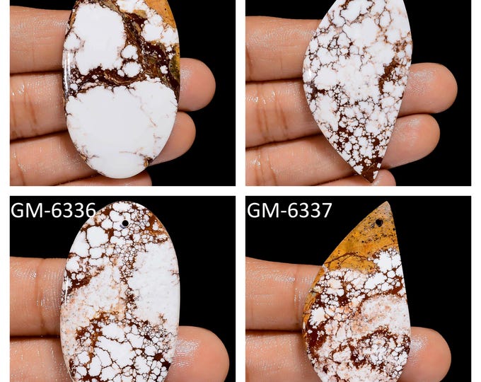 Natural Wild Horse Jasper Fancy Shape Drilled Cabochon Single Pieces, Semi-Precious Gemstones For Jewelry Making
