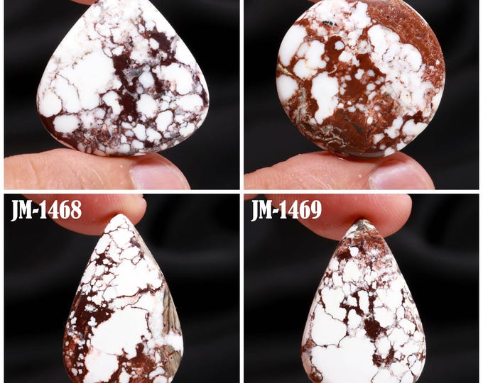 Natural Wild Horse Jasper Fancy Shape Un-Drilled Smooth Cabochon Single Pieces, Semi-Precious Gemstones For Jewelry Making