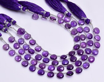Pink Amethyst 9.5'' Tear Drops Briolette,Beads Bracelet Faceted Gemstone Beads AAA 7X12 to 8x11 mm by Gemswholesale Pink Amethyst 9.5'' Tear Drops Briolette,Beads Bracelet Faceted Gemstone Beads AAA 7X12 to 8x11 mm by Gemswholesale