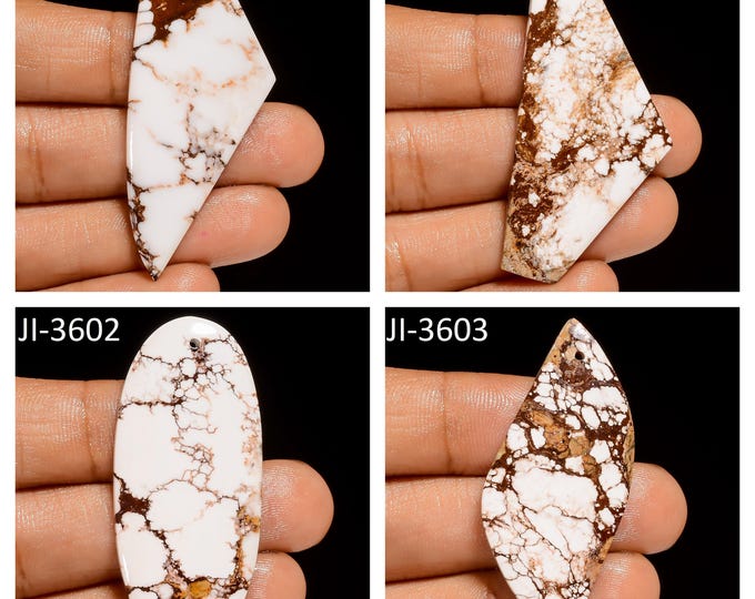Natural Wild Horse Jasper Fancy Shape Front Drilled Smooth Cabochon Single Pieces, Semi-Precious Gemstones For Jewelry Making