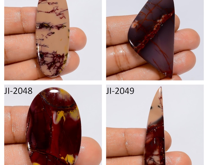 Natural Mookaite Jasper Fancy Shape Un-Drilled Smooth Cabochon Single Pieces, Semi-Precious Gemstones For Jewelry Making