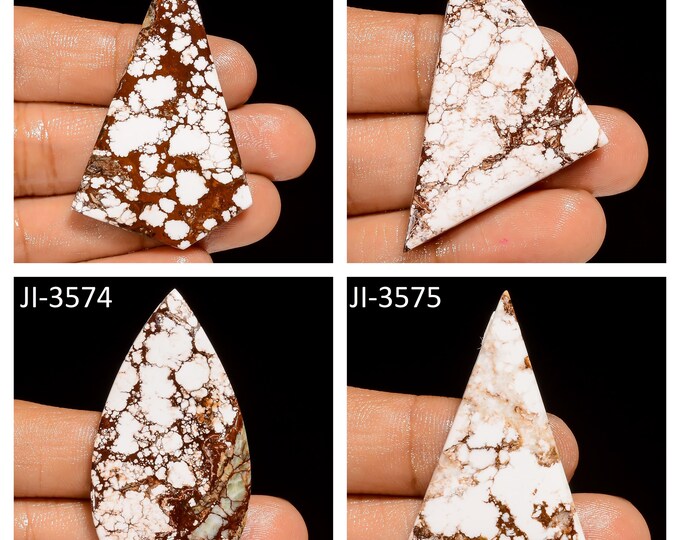 Natural Wild Horse Jasper Fancy Shape Un-Drilled Cabochon Single Pieces, Semi-Precious Gemstones For Jewelry Making