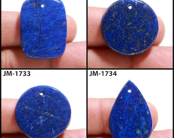 Natürlicher Lapislazuli Fancy Form Front gebohrt glatte Cabochon Einzelstücke, Halbedelsteine für die Schmuckherstellung