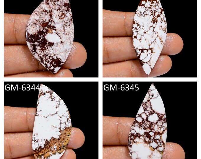 Natural Wild Horse Jasper Fancy Shape Drilled Cabochon Single Pieces, Semi-Precious Gemstones For Jewelry Making