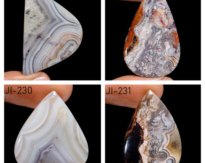 Natural Crazy Lace Agate Fancy Shape Un-Drilled Smooth Cabochon Single Pieces, Semi-Precious Gemstones For Jewelry Making