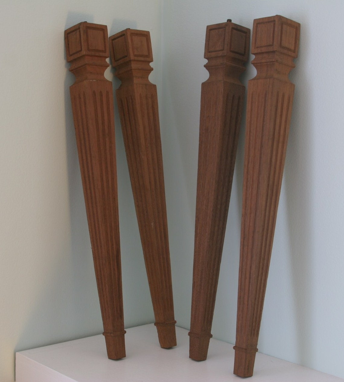Vintage Cherry Wood Table Furniture Legs Set of Four Etsy