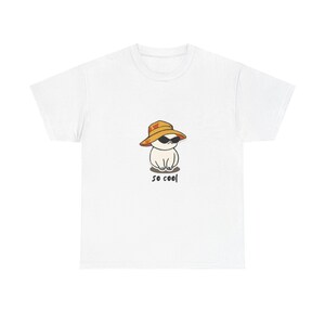 So Cool Cat Unisex Heavy Cotton Tee, Funny Tee, Gift for Cat Lovers, Cute Summer Shirt, Casual Wear, Animal Graphic Shirt