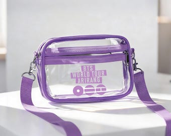 Bolso bandolera transparente de la gira mundial ARIRANG de BTS - Bolso cruzado para conciertos aprobado para estadios - Regalo para fans del Kpop.