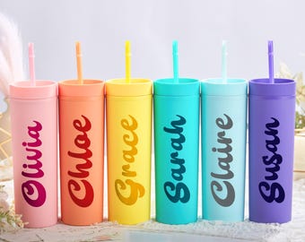 Copo personalizado com tampa e canudo, presente para madrinha de casamento, copo fino de 16 onças, copo para madrinha de casamento, pedido de casamento, presentes para despedida de solteira