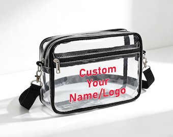 Custom Team Name Clear Crossbody Bag,Personalized Kpop Concert Transparent Stadium Bag,Kpop Fans Gift