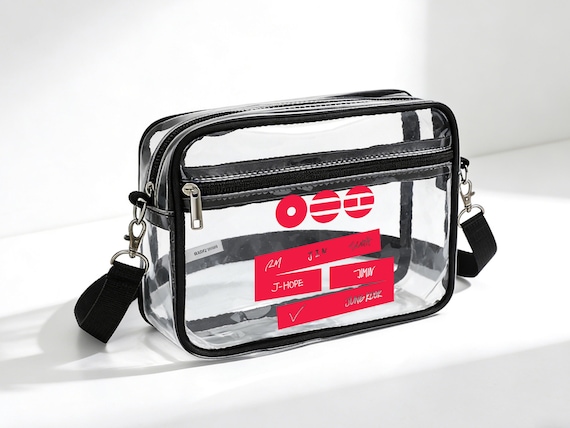 Custom BTS Self-portrait Clear Crossbody Bag,Kpop Concert Bag for Army,Bangtan Fans Gift