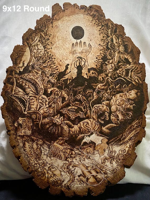 Custom Anime and Manga Wood Burnings