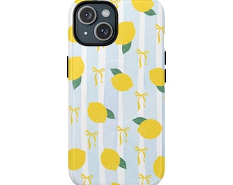 Lemon Magnetic Phone Case: Coquette Blue Protective iPhone Cover