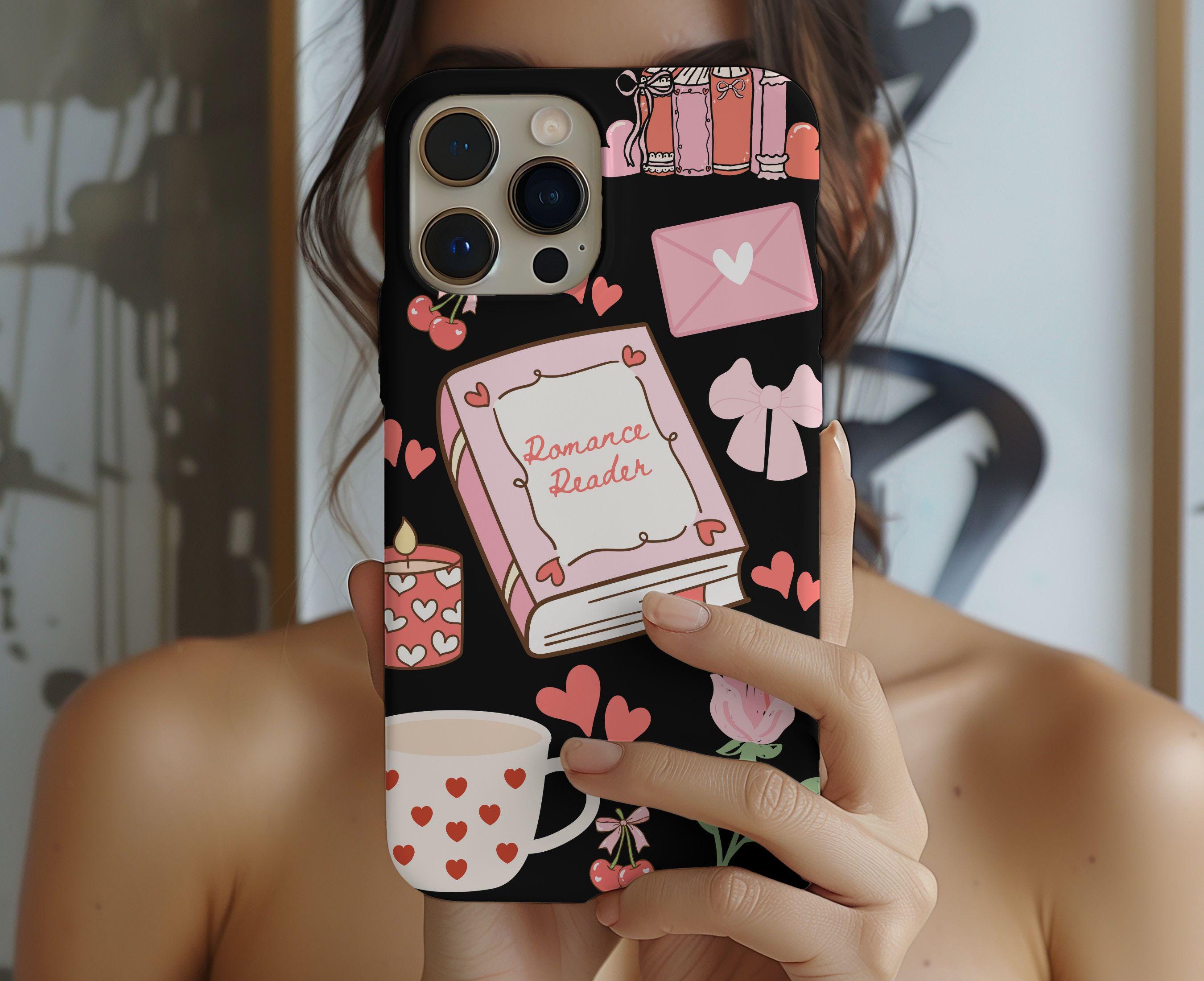 Book Lover Phone Case, Bookish gift for Romance Reader, Cute Bookworm accessory for iPhone Pro Max 16 15 14 13,  Samsung Galaxy S24 S23