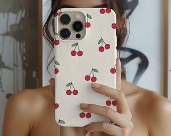 Cherry Phone Case Trendy iphone cover with Cherries Tough Protective iphone Cover for Iphone 16 15 14 Pro Max Samsung Galaxy S25 S24 S23