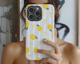 Lemon Bow Coquette Phone Case: Protective iPhone & Galaxy Cover