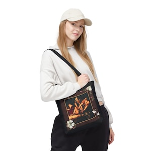 Artistic Tote Bag - Renaissance reprint with Modern Framing, Gift for Art Lovers, Feminist Carryall for Everyday Use, Stylish Shopper