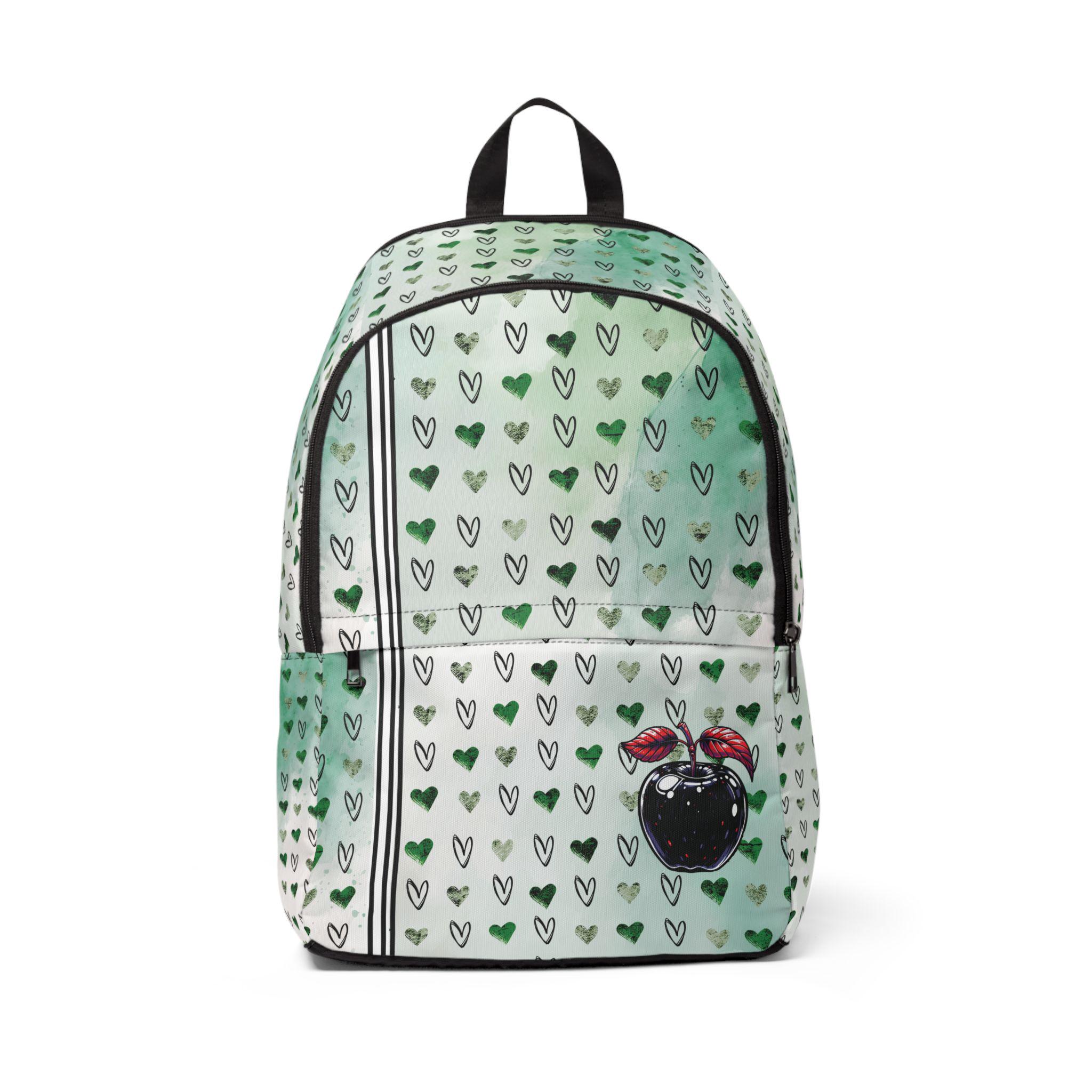 Heart-Shaped Black and Green Backpack Kiev Leather Hardware Heart Shaped Bag in Black | Dr. Martens main image 2