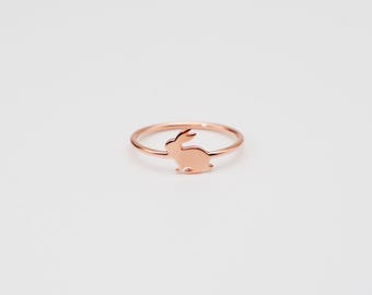 Sterling Silver Rabbit Ring, Dainty Bunny Jewelry, Cute Bunny Ring, Easter Gift for Her, Spring Celebration Jewelry, Birthday Gift, 1004