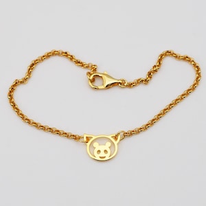 Benutzerdefinierte Schweinekopf Armband, süßer Schwein Schmuck, Tier Liebhaber Geschenk, Bauernhof Tier Armband, Schweineliebhaber Geschenk, Geburtstagsgeschenk, Sterling Silber, 5019