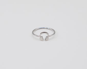 Sterling Silver Headphone Ring, Minimalist Music Jewelry for DJ or Audiophile Gift, Dainty Ring for Music Lovers, Unique Band Fan Gift, 1075