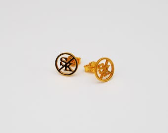 Puces d'oreilles deux initiales, Puces d'oreilles initiales personnalisées, Boucles d'oreilles lettre minimalistes pour elle, Boucles d'oreilles initiales pour couple, Puces en argent sterling, 2052B
