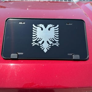Albanian Flag Front/Decorative License Plate