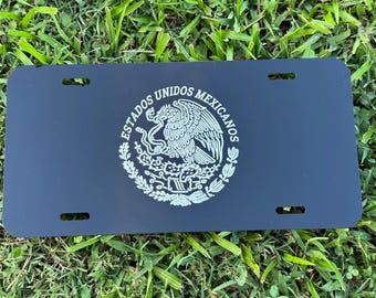 Hecho En Mexico MX MEXICAN Flag Metal Car Novelty License