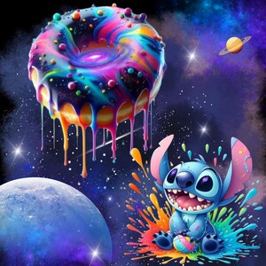 Digital Clipart di stitch galaxy