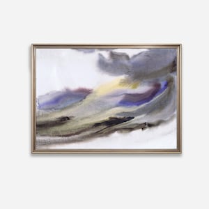 Minimalist Watercolor, Horizontal Wall Art, Printable Watercolour, Neutral Watercolor Landscape, Abstract Painting, Instant Download ART1780