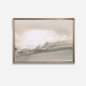 Neutral Watercolor Landscape Printable - Minimalist Abstract Wall Art