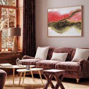 Abstract Watercolor Landscape Art Print: Modern Minimalist Decor (Digital Download)