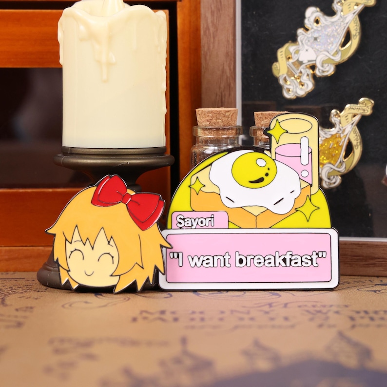 DDLC enamel pins with anime character portraits and quote badges perfect for visual novel fans, galgame lovers, and cosplay enthusiasts. Featuring the iconic characters Sayori, Natsuki, Yuri, and Monika, these pins are ideal for decorating jackets, backpacks, or ita bags. These kawaii enamel pins also work as creative holiday gift ideas for anime fans, including Christmas gifts, Halloween decorations, and stocking fillers